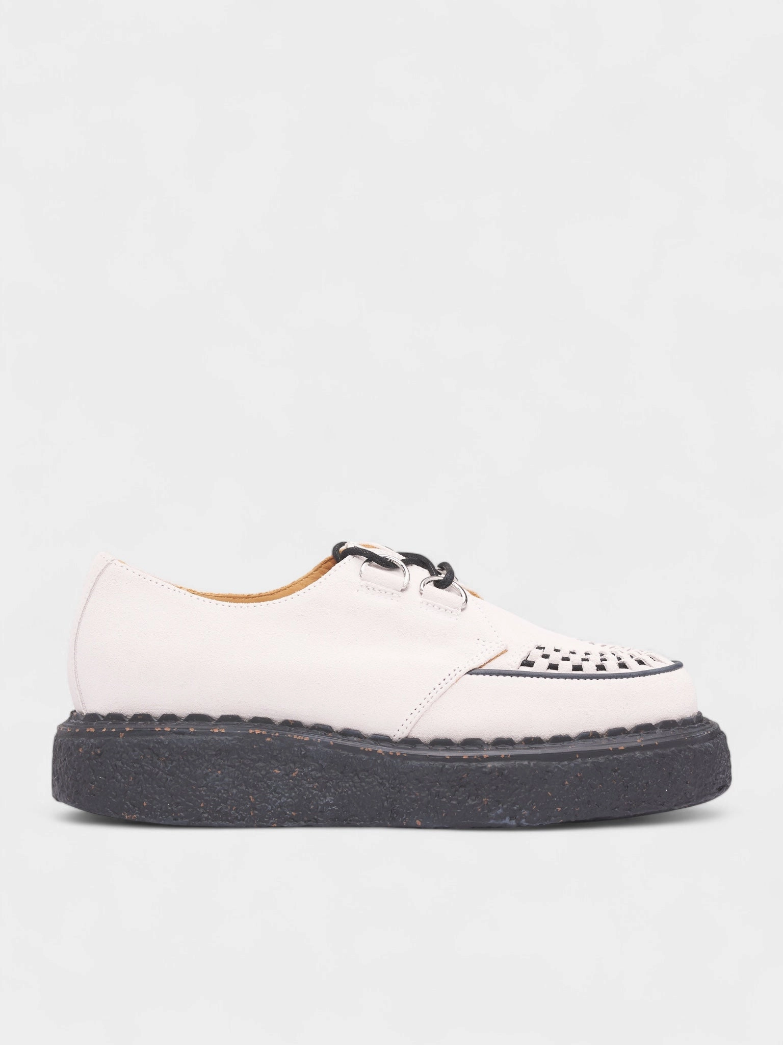 David White Suede Creeper Shoes (S14FW710-WHITE) John White Brogues
