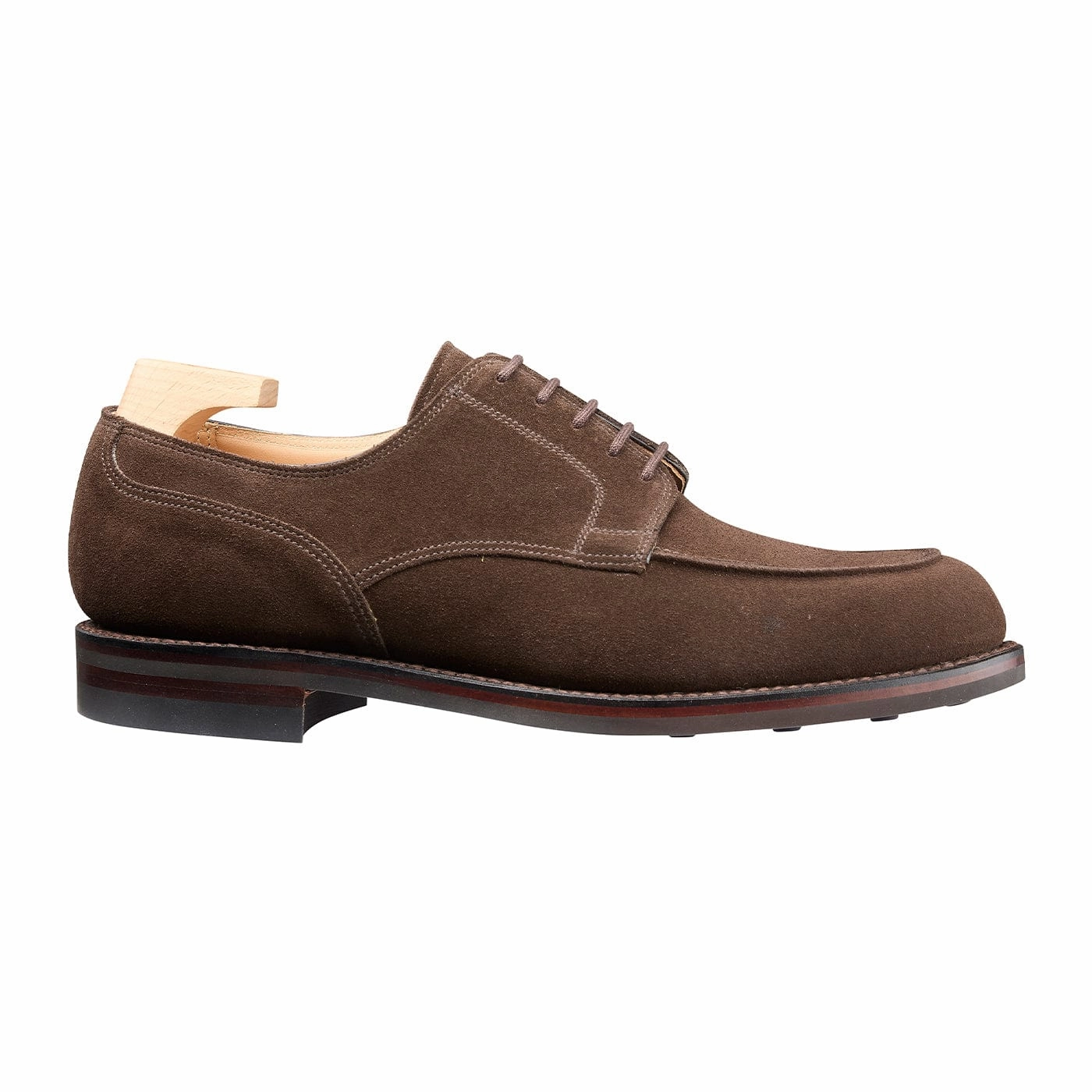 Dover Dark Brown Suede Light Lace-up Lug Bottom Boat Shoes