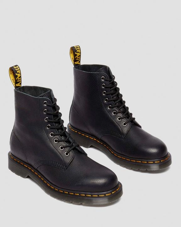 Dr. Martens 1460 Ambassador Leather Lace Up Boots Black - Mens Tall Rubber Boots