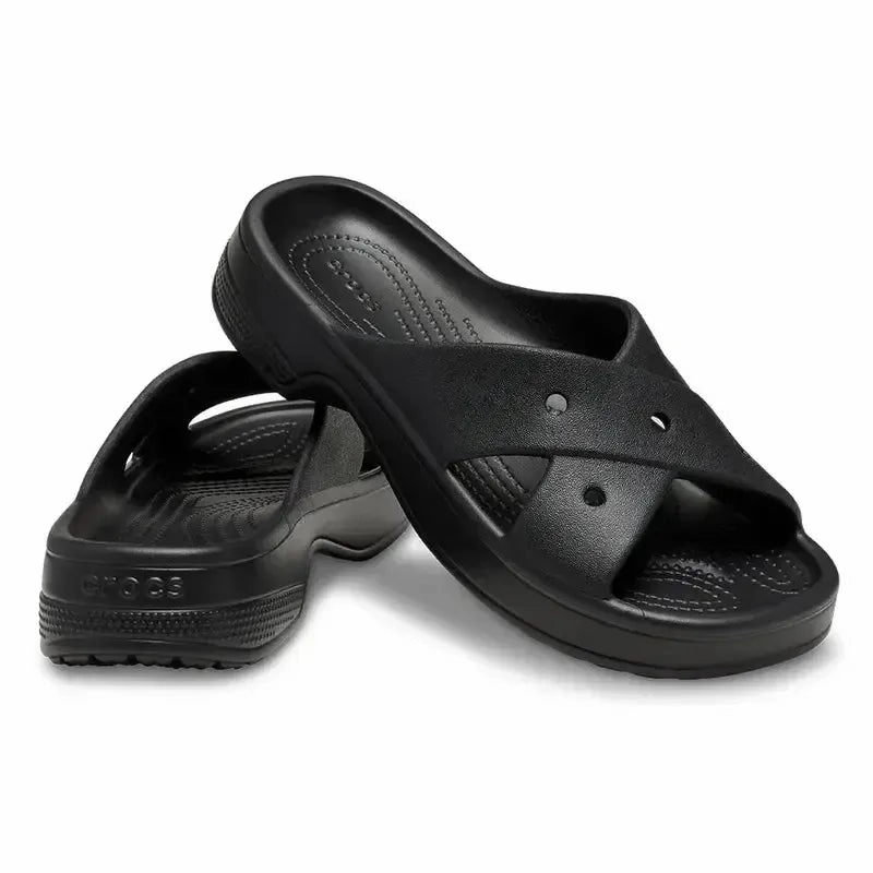 Paws Sandals Crocs CL Women Cross Strap - Black