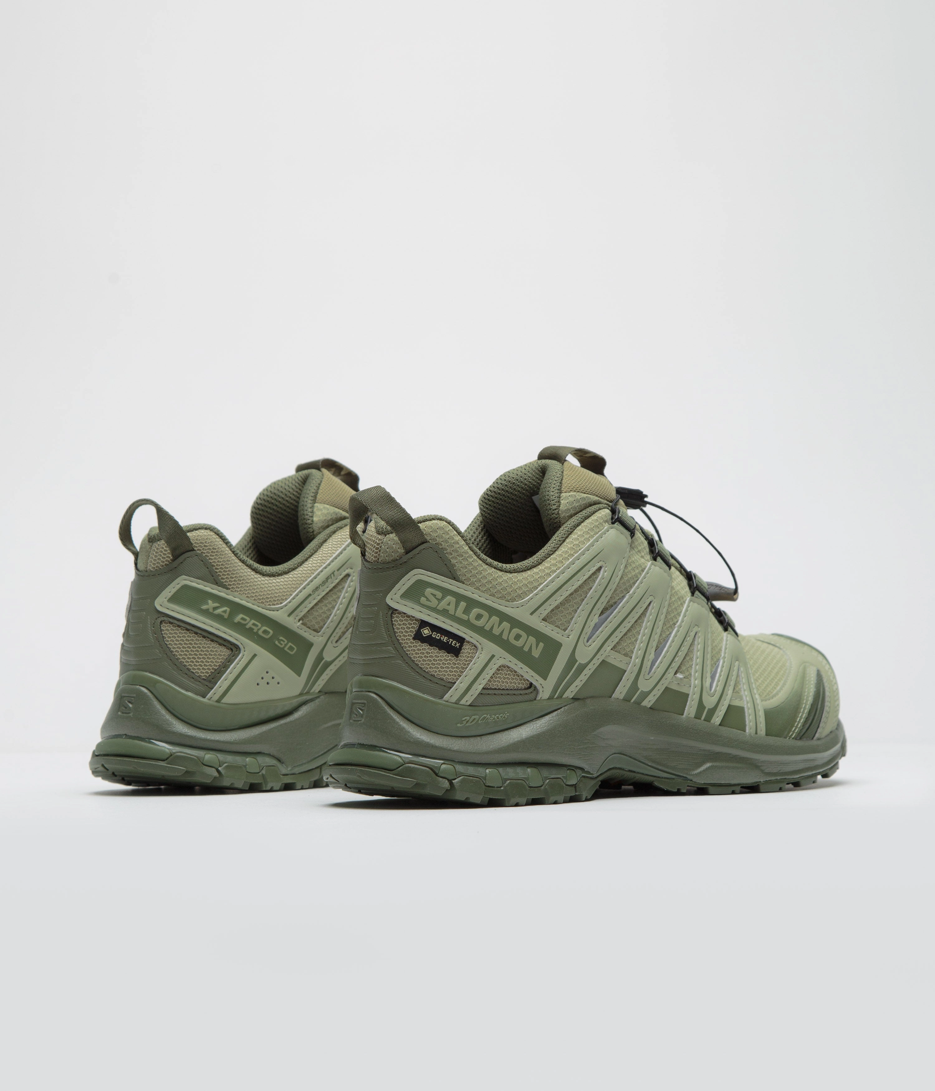 Salomon XA Pro 3D GTX Shoes - Gray Green / Alfalfa / Deep Lichen Green Low-top Hiking Shoes Waterproof