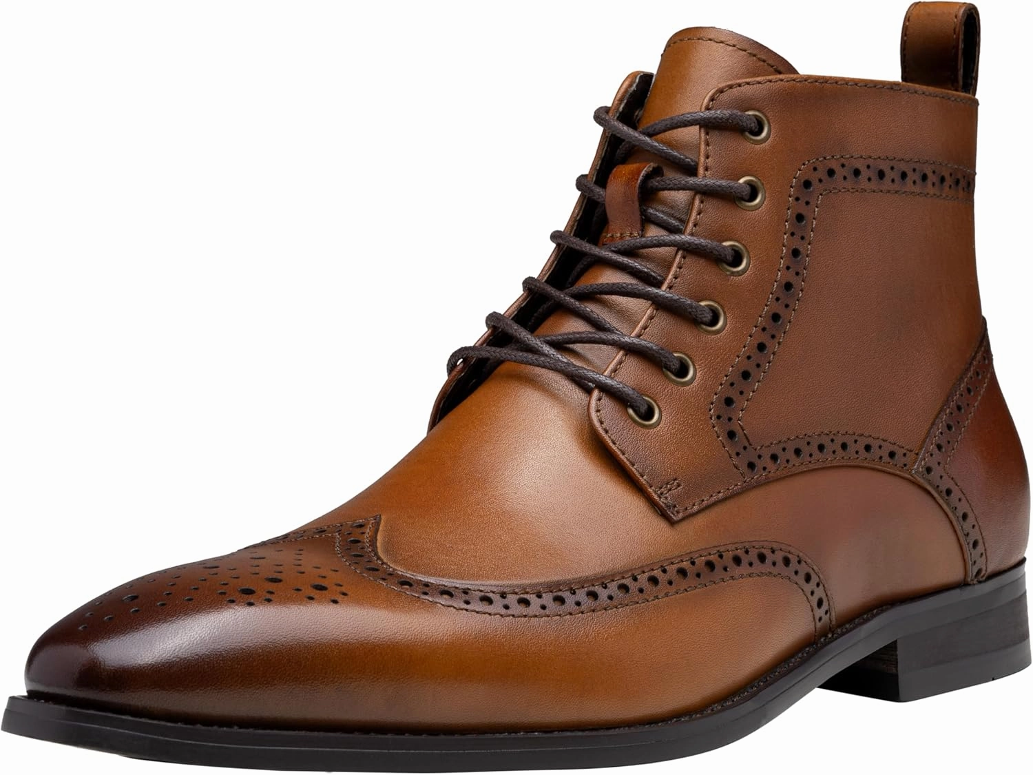 Jousen Mens Boots Leather Dress Boots for Mens Cap-Toe Fashion Boots for Men Wide Width Work Boots