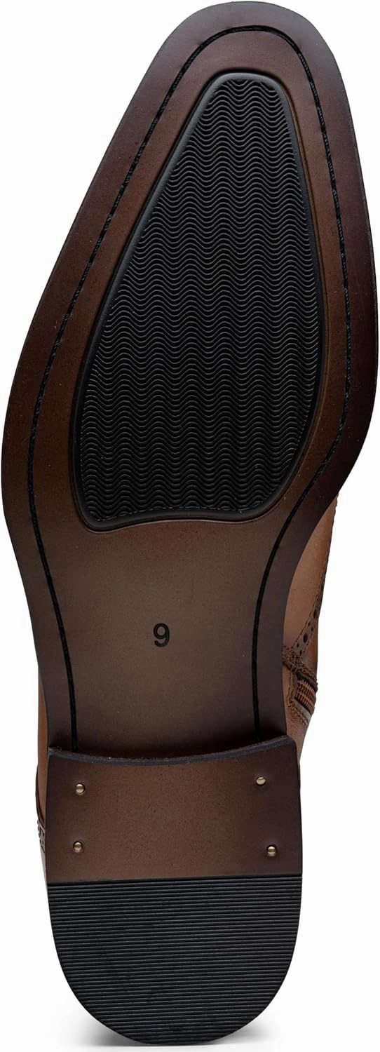 Riding Boots Leather Jousen Mens Boots Leather Dress Boots for Mens Cap-Toe Fashion Boots for Men