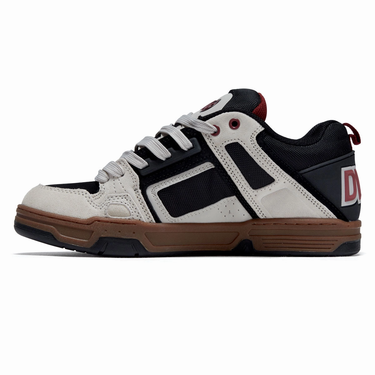 Reebok Shoes Skate DVS Comanche Shoes - Silver Grey/Black/Ruby Wine Suede