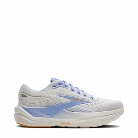 Brooks Women's Ghost Max 3 Sneaker in Coconut/Blue Heron/Orange Pro Badminton Shoes