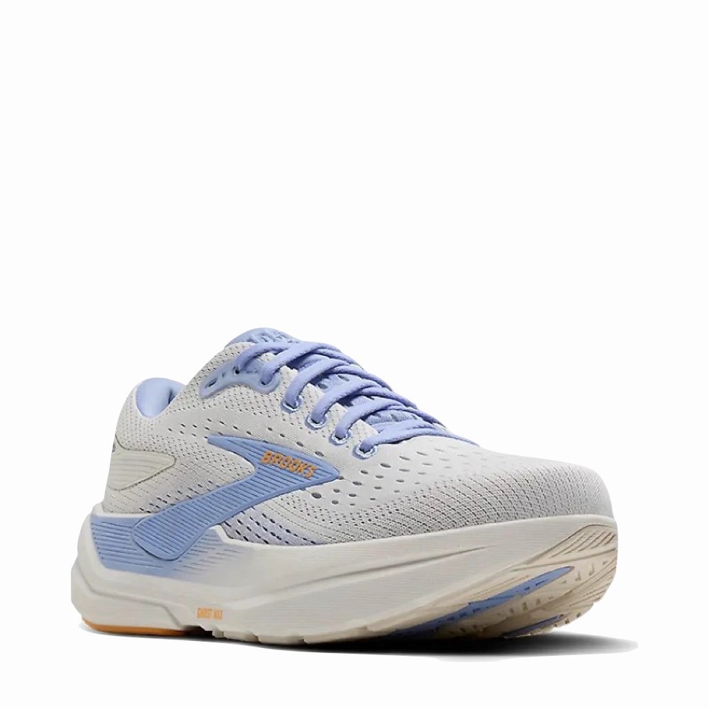 Brooks Women's Ghost Max 3 Sneaker in Coconut/Blue Heron/Orange Is Basketball Shoes Good For Badminton