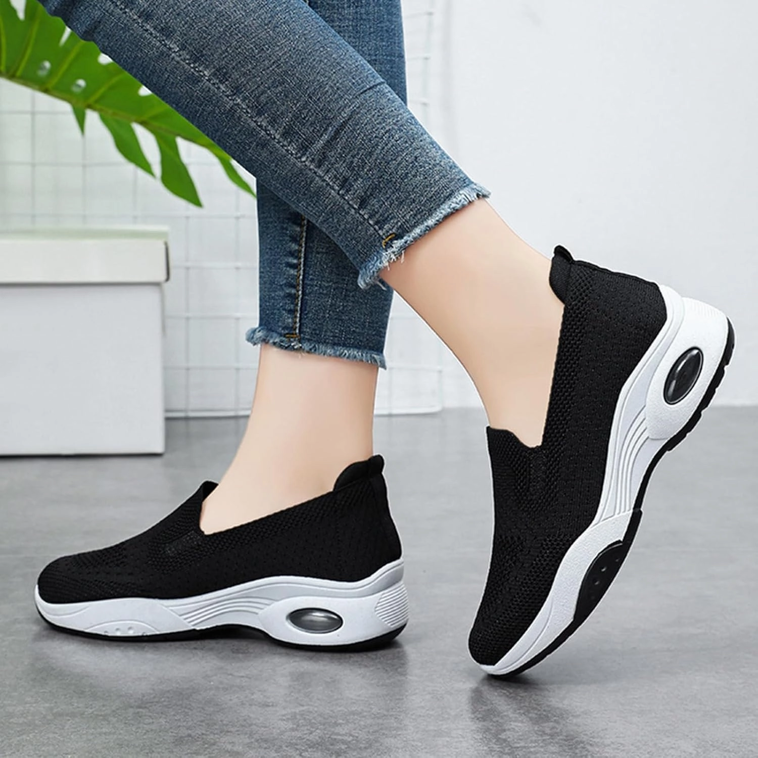 Wolverine Steel Toe Sneakers Womens Comfy Orthopedic Walking Shoes Orthopedic Breathable Walking Sneaker Comfortable Casual Ladies Air Cushion Athletic Shoes Arch Support Slip on Sneakers Running Jogging Shoe