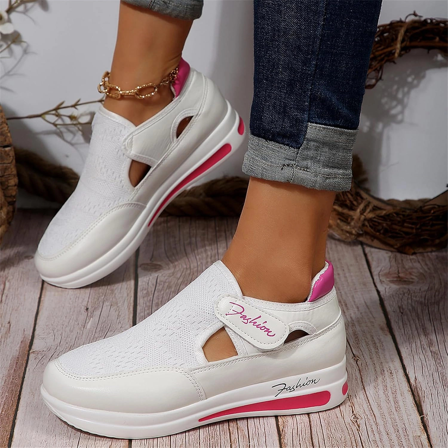 Sneakers That Go With Dresses Ladmiple Sneakers For Women Walking Shoes Wide Width Slip on Glitter Shoes Fashion Sparkly Dressy Summer Flats Loafers