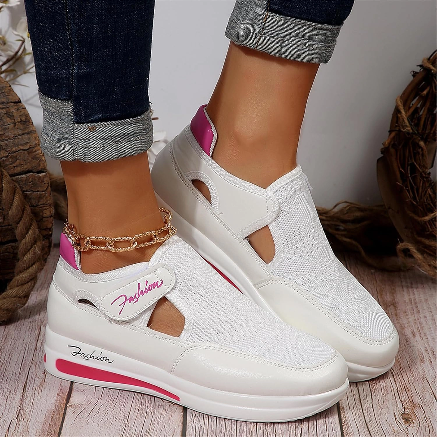 Hi Top Platform Sneakers Ladmiple Sneakers For Women Walking Shoes Wide Width Slip on Glitter Shoes Fashion Sparkly Dressy Summer Flats Loafers