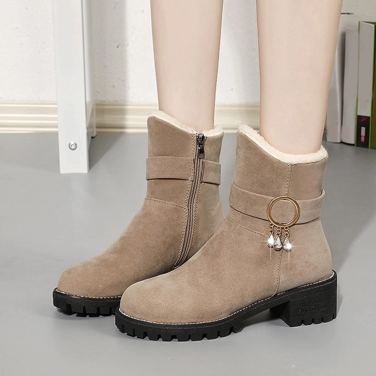 Boots Gore-tex Women's Ankle Snow Boots Waterproof Insulated Women Waterproof Snow Boots Women Winter Boots Black Zapatos Para Nieve De Mujer Botas Contra El Agua Para Mujer Largas