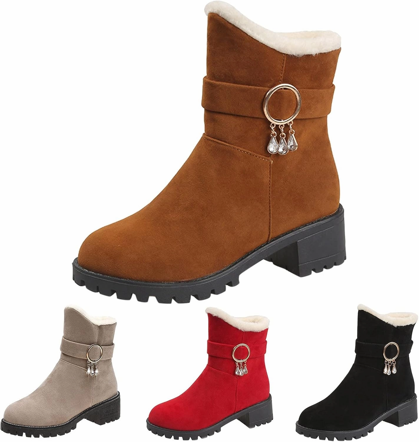 Shop Western Boots Near Me Women's Ankle Snow Boots Waterproof Insulated Women Waterproof Snow Boots Women Winter Boots Black Zapatos Para Nieve De Mujer Botas Contra El Agua Para Mujer Largas