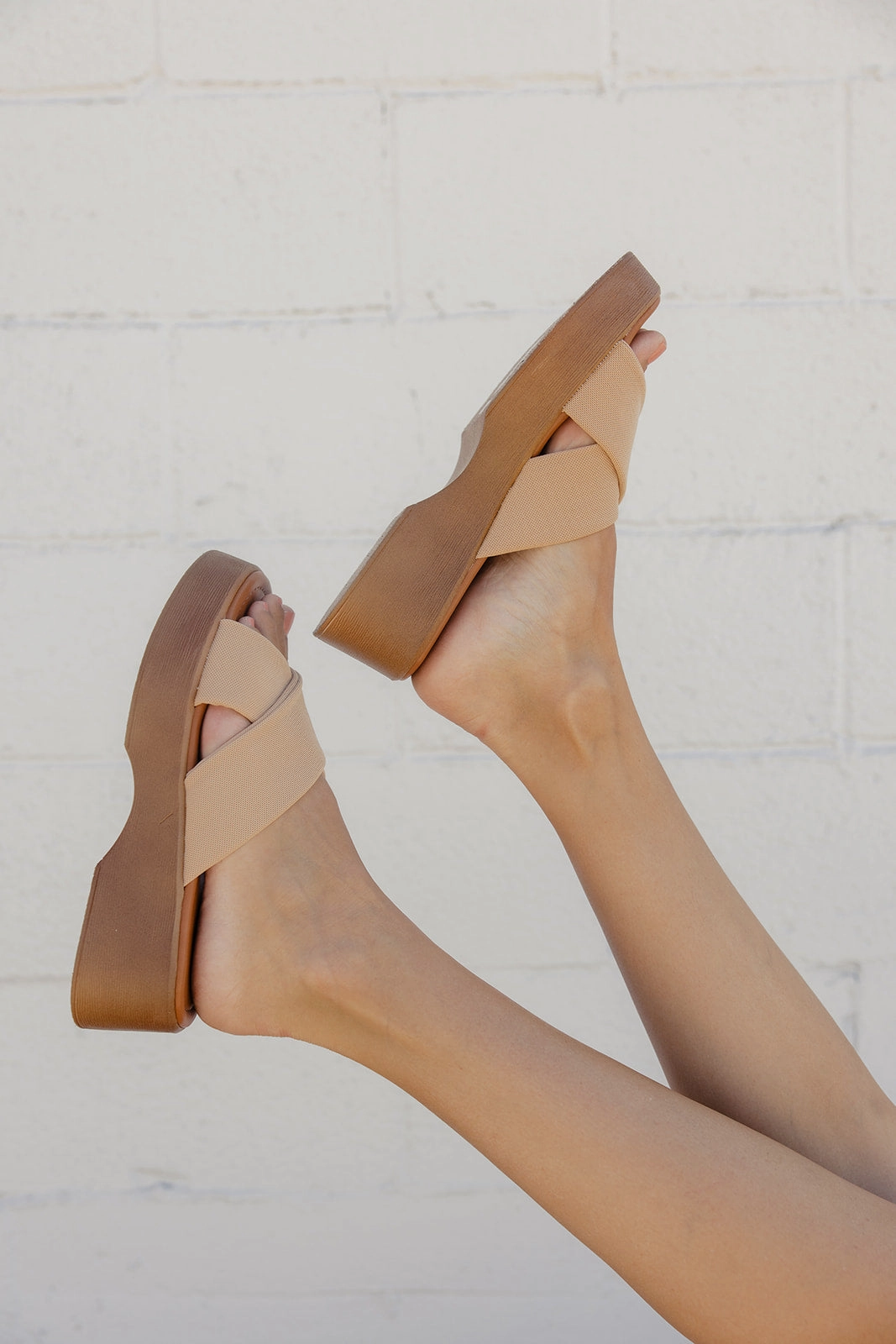 Comfortable Low Heel Sandals Francine Cross Platform Sandal