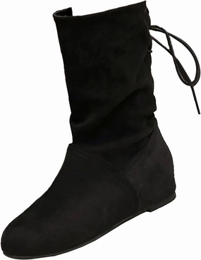 London Rag Boots Wide Calf Boots for Women with Heel Boots Breathable Fashion Round Head Knee High Boots for Women Wide Calf Wide Width