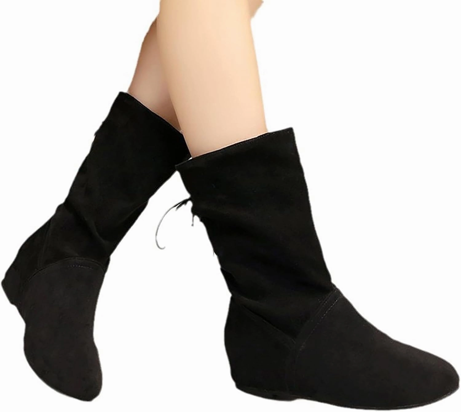Equestrian Boots On Sale Wide Calf Boots for Women with Heel Boots Breathable Fashion Round Head Knee High Boots for Women Wide Calf Wide Width