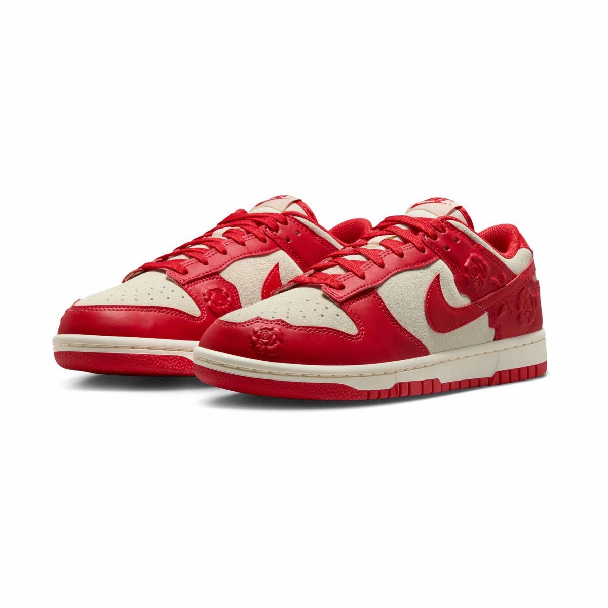 WOMENS NIKE DUNK LOW-COCONUT MILK/UNIVERSITY RED-HF1986-100 Elite Nike Basketball Shoes