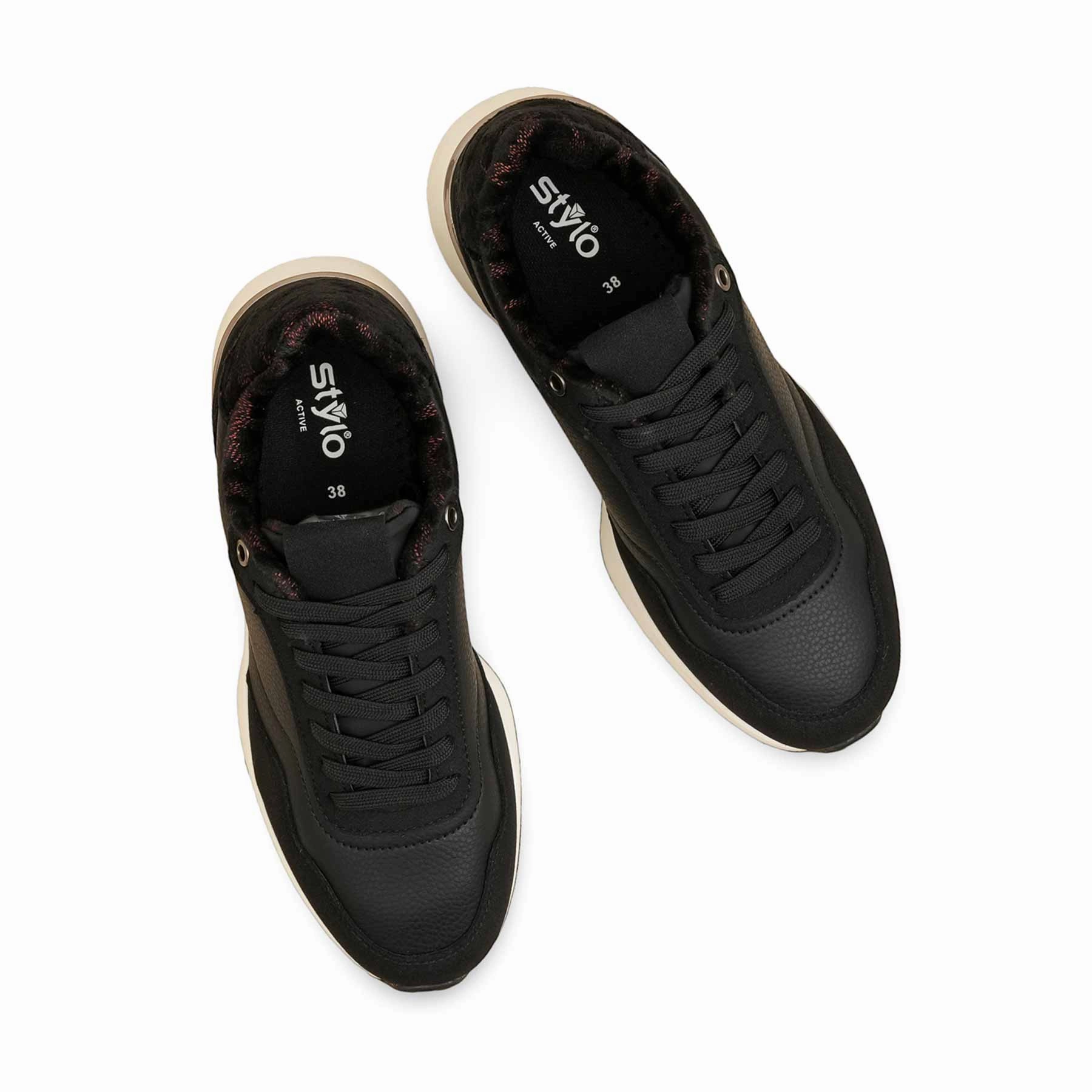 Black Casual Sneaker For Women AT7450 Campo Leather Sneakers