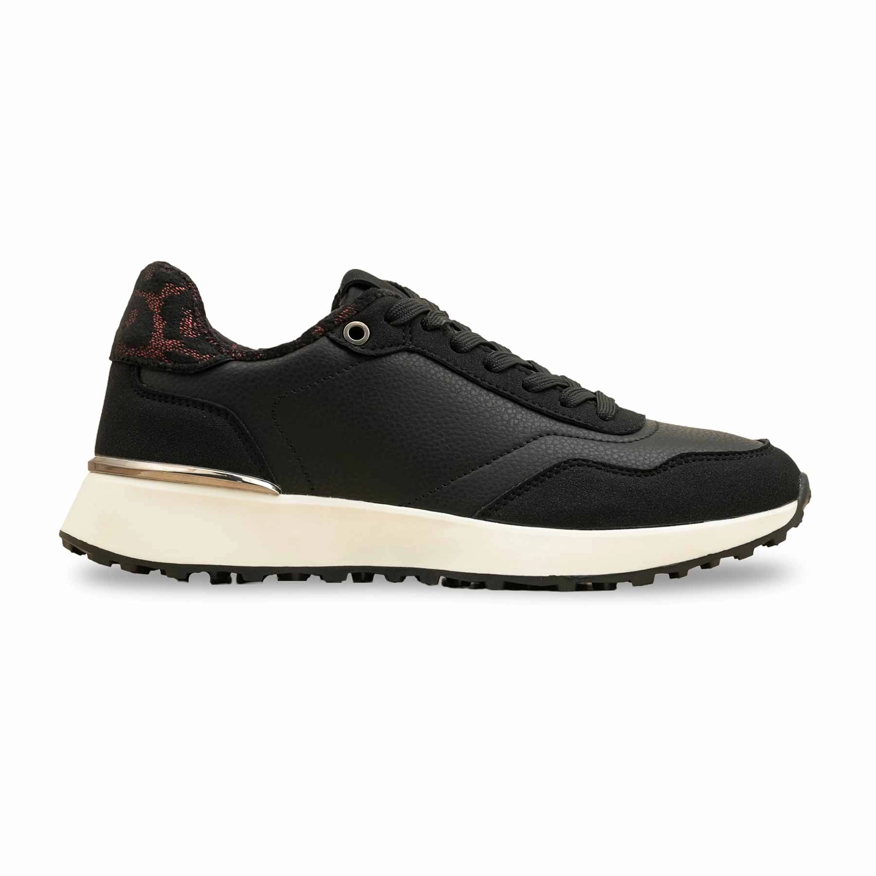 Black Casual Sneaker For Women AT7450 Extra Wide Slip On Sneakers