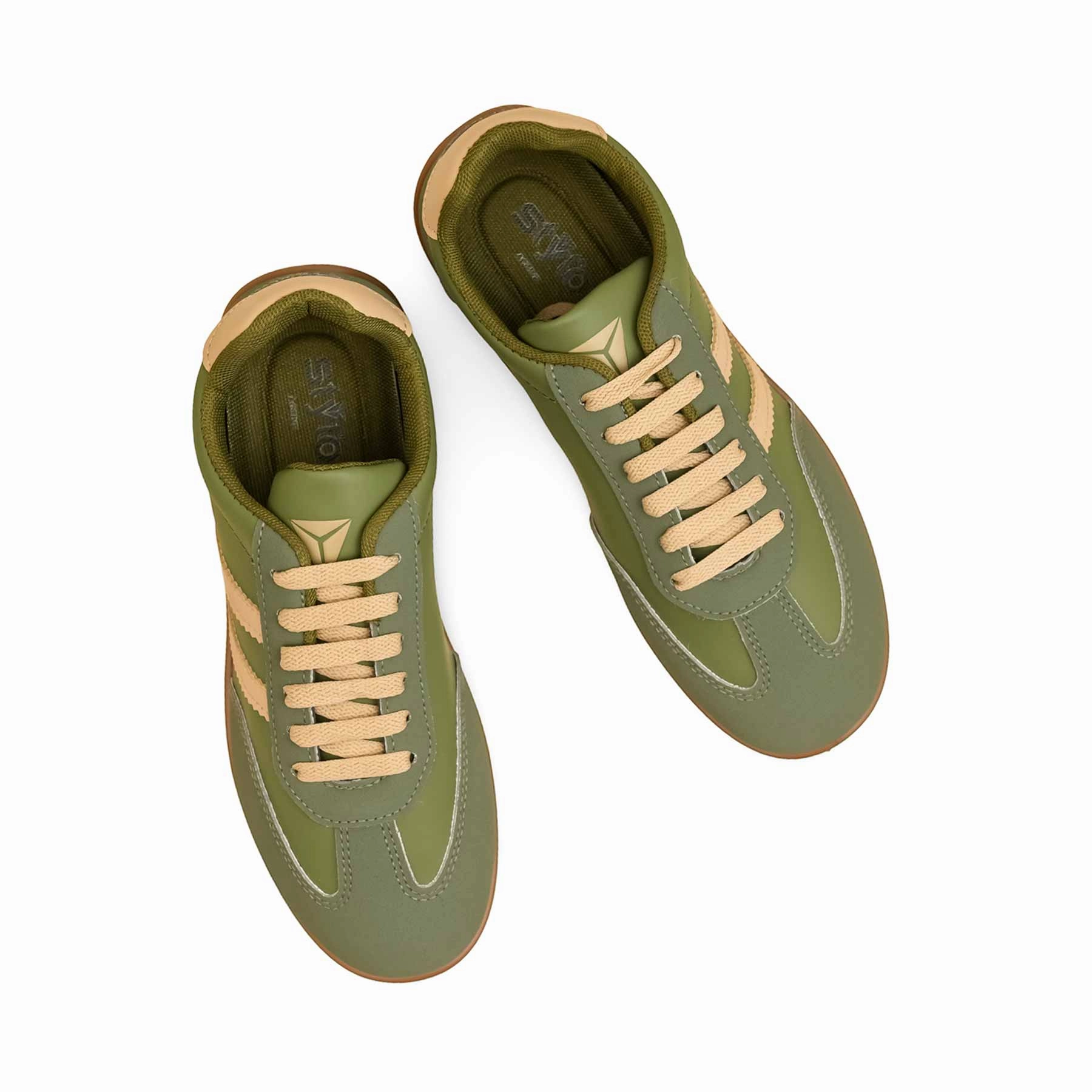 Olive Casual Sneaker For Women AT7456 Sneakers Keds