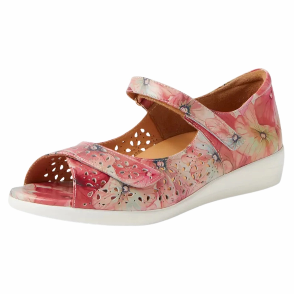 Sandals With Jeans Ziera Daffodil Melon Flower Leather Sandal (Women's)