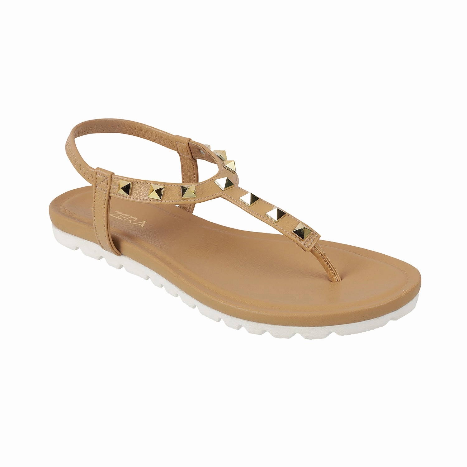 Lazera Women's Studded T-Strap Flats (1540)