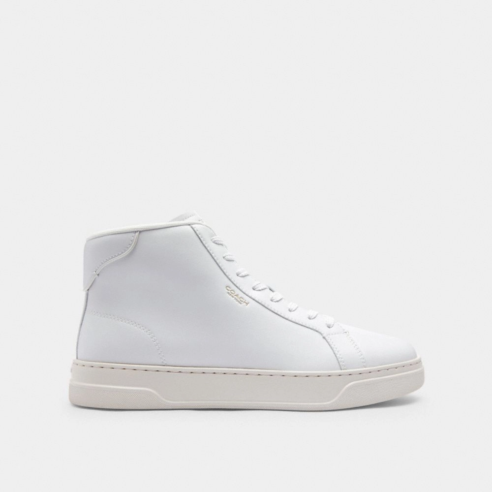 High Heel Steel Cap Boots Coach High Line High Top Sneaker Optic White