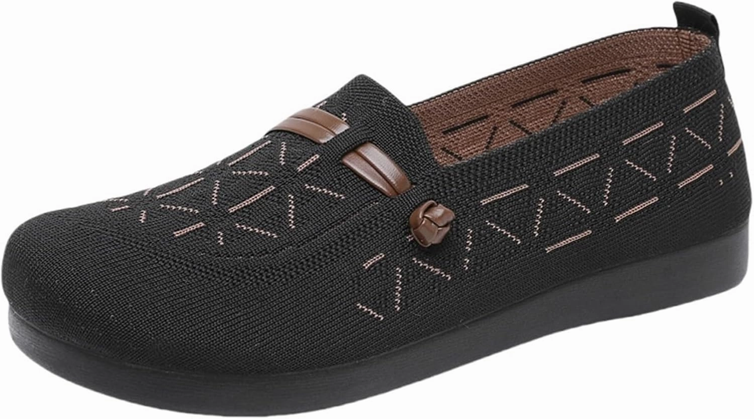 Women's Mesh Casual Shoes Knit Slip On Walking Shoes Wide Width Dress Flat Breathable Flying Woven Orthopedic Sneaker Dc Skate Sneakers