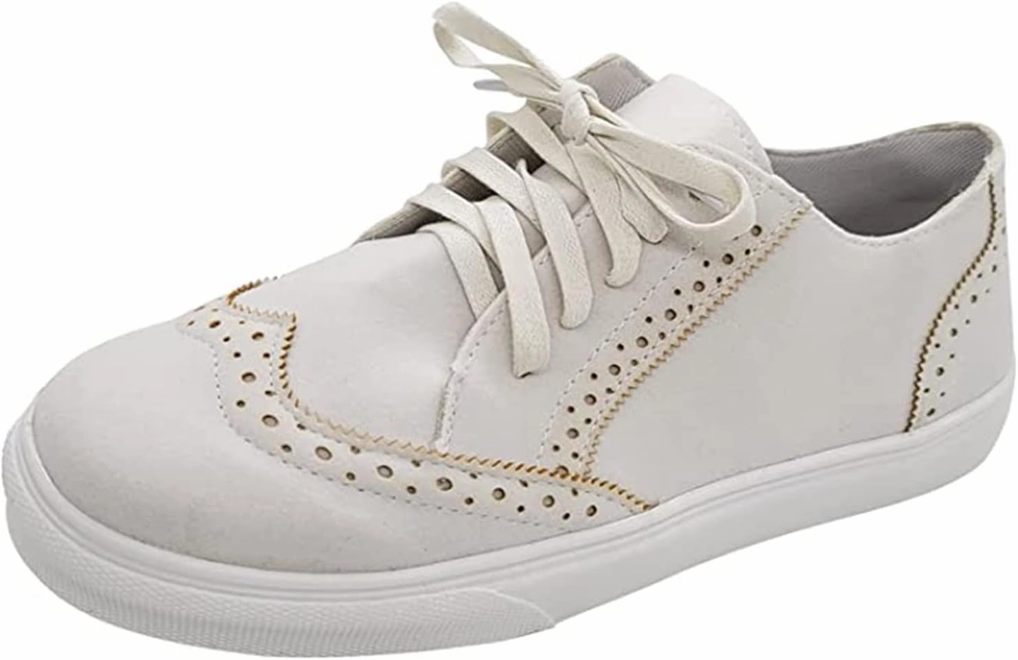 Holy Ground Sneakers Ladmiple Shoes For Women Sneakers Trendy Low Top Lace-up Walking Shoes Fashion Summer Slip On Platform Flats Loafers