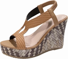 Sneakers Day Women's Fashion Fish Mouth High Heel Sandals Platform Beach Shoes Summer Casual Date Outfit Comfortable Slip Sole