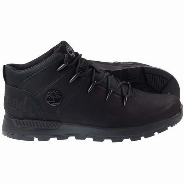 Timberland Boots Mens Sprint Trekker Mid Blackout Nubuck Casual Leather Oxfords