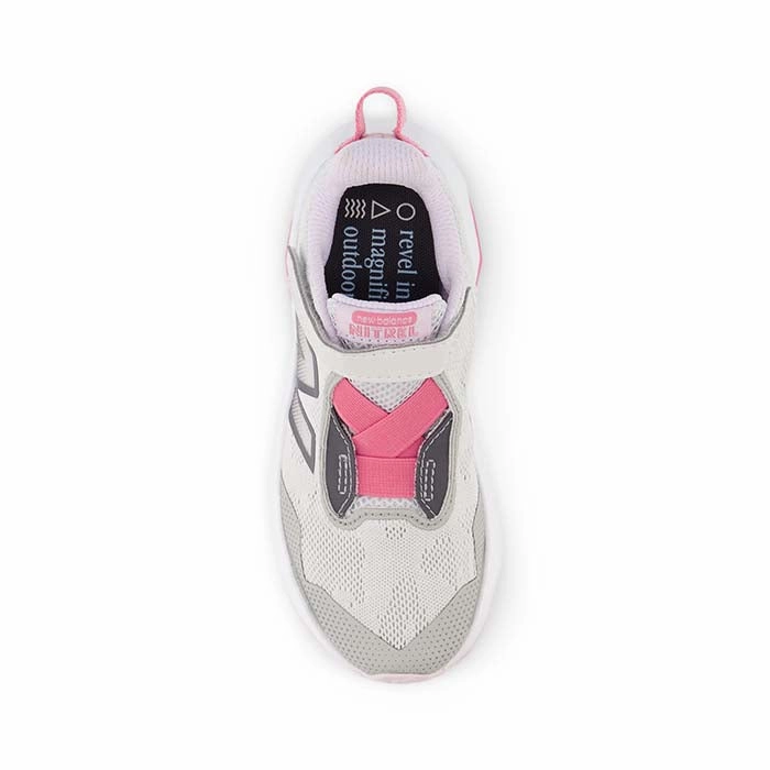 Big Girl New Balance Dynasoft Nitrel v6 in Grey Matter/Real Pink/Quarry Blue Trail Shoes Wide Width
