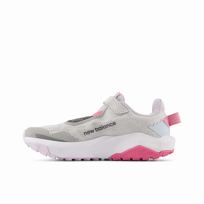 Cameron Hanes Trail Shoes Big Girl New Balance Dynasoft Nitrel v6 in Grey Matter/Real Pink/Quarry Blue