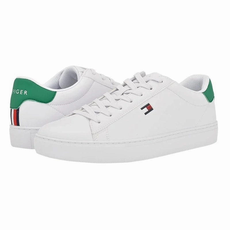 Tommy Hilfiger Brecon Signature Men - WHTGRN TOM123 Flat Sole Brogues