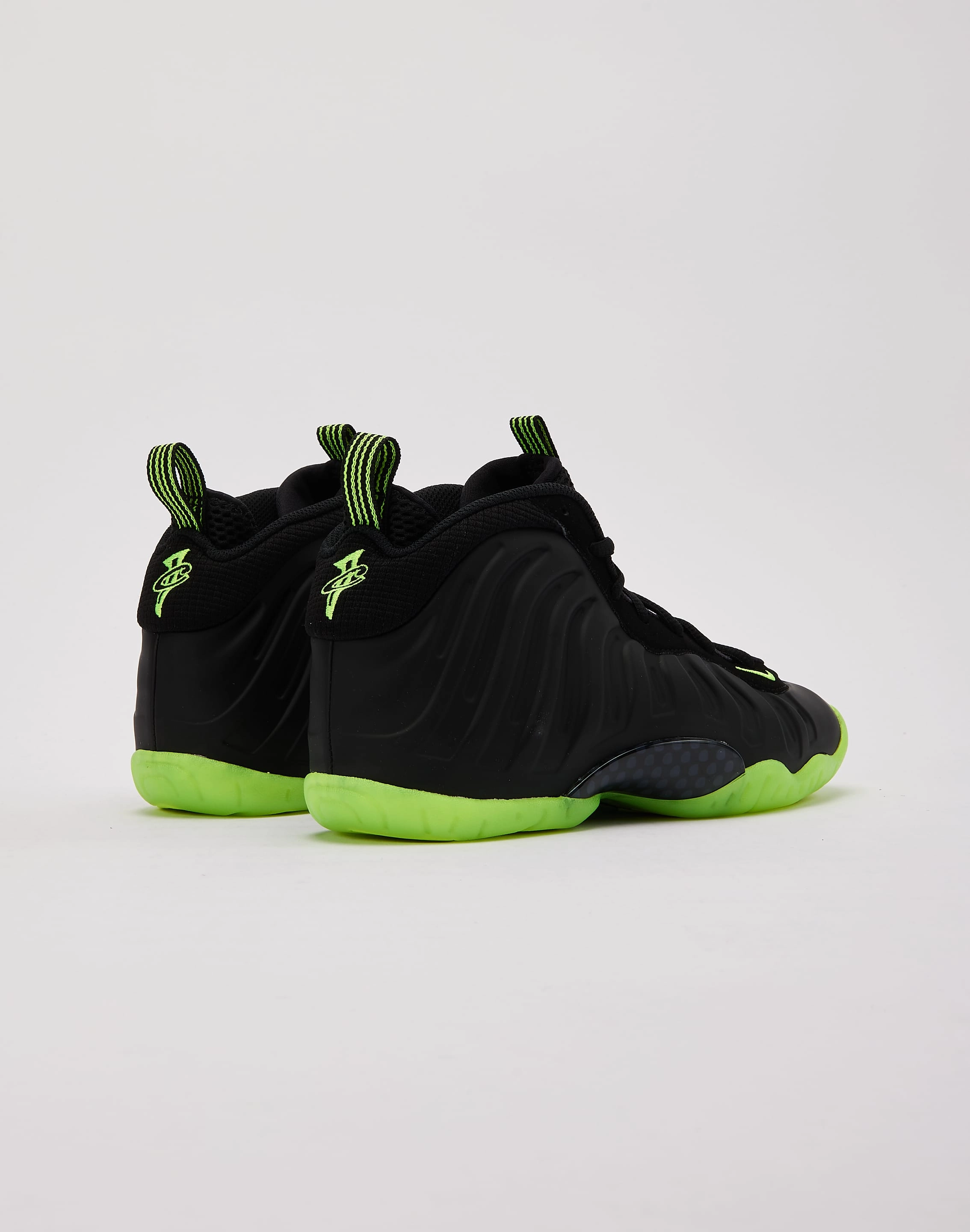 Shiny Silver Oxfords Nike Little Posite One 'Black Volt' Grade-School