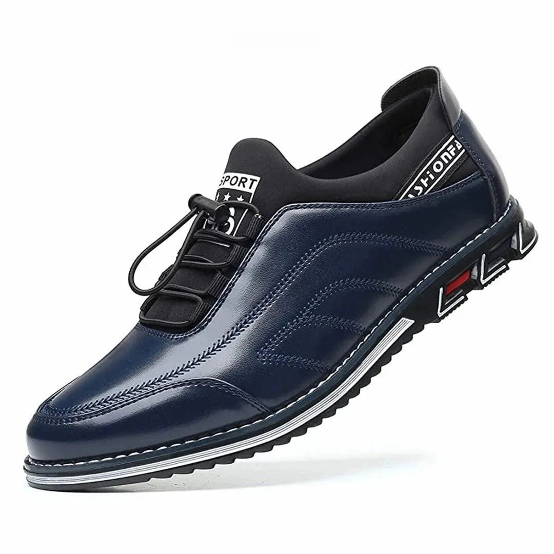 Cognac Oxfords Chris Lace-Up Leather Sneakers