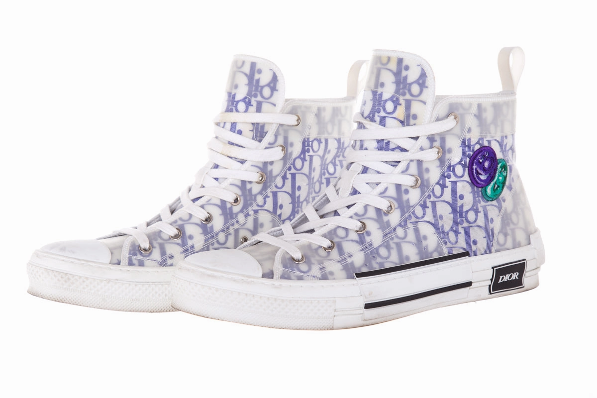 Dior Men's Kenny Scharf B23 High-Top Sneakers SZ 45 Oxfords With Tuxedo