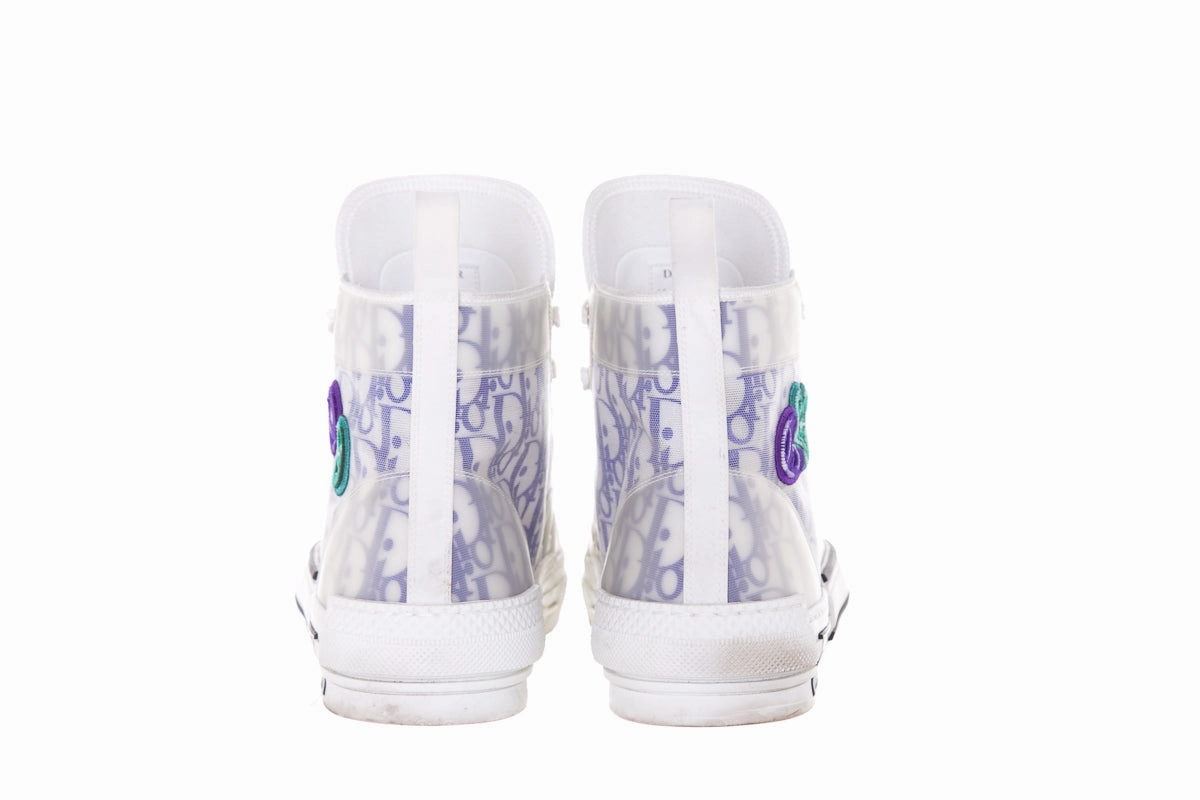 Zerogrand Wingtip Oxford Dior Men's Kenny Scharf B23 High-Top Sneakers SZ 45