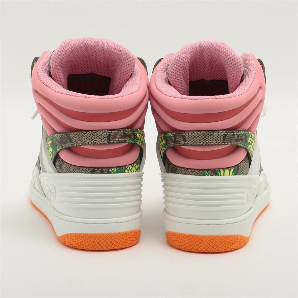 Gucci basket coating canvas high-cut sneaker 8 men multi-colour 673029 pineapple box    store Carbon Fibre Basketball Shoes