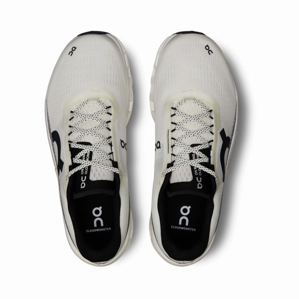 On Men's Cloudmonster 2 Sneaker in White/Frost Pro Badminton Shoes