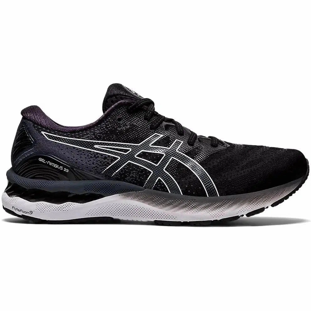 Men's Asics GEL-Nimbus 23, Black/White, 13 2E Wide Asics Sport Shoes