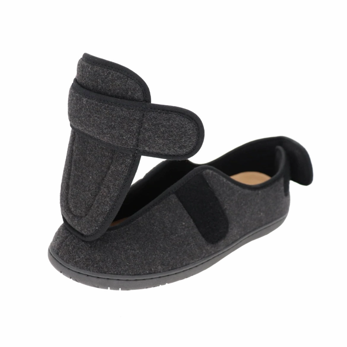 Physician M2 - Black Leather And Wool Slippers