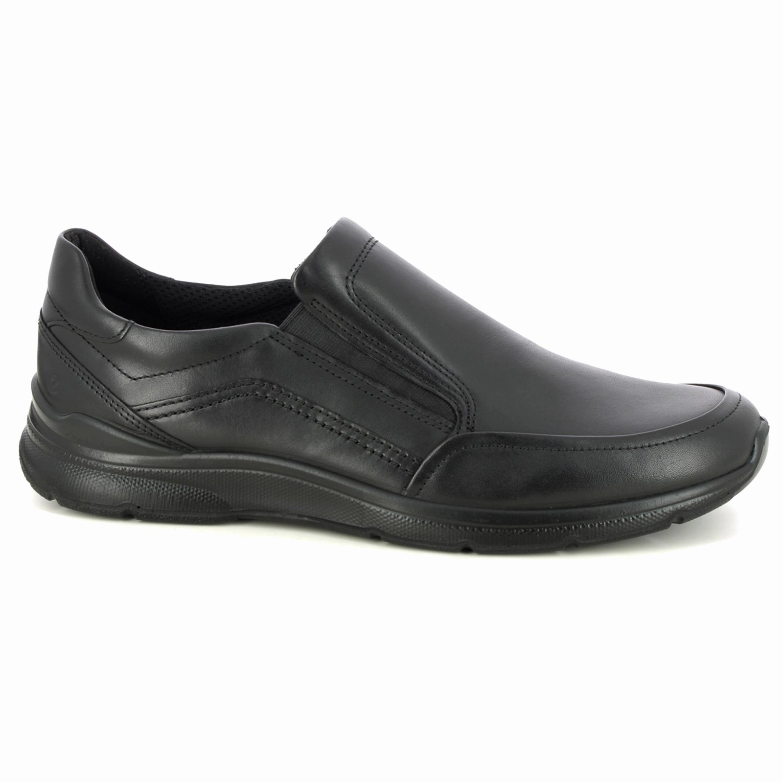 Ecco Irving 511744 Leather Men's Slip On Black Shoes Brogue Shoes Vs Oxford
