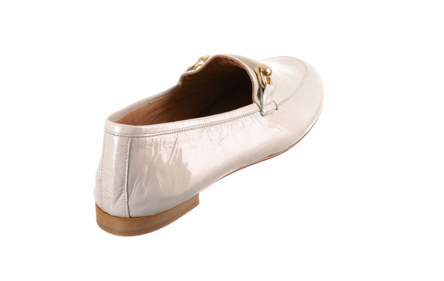 Am Tilly White Italian Leather Loafers