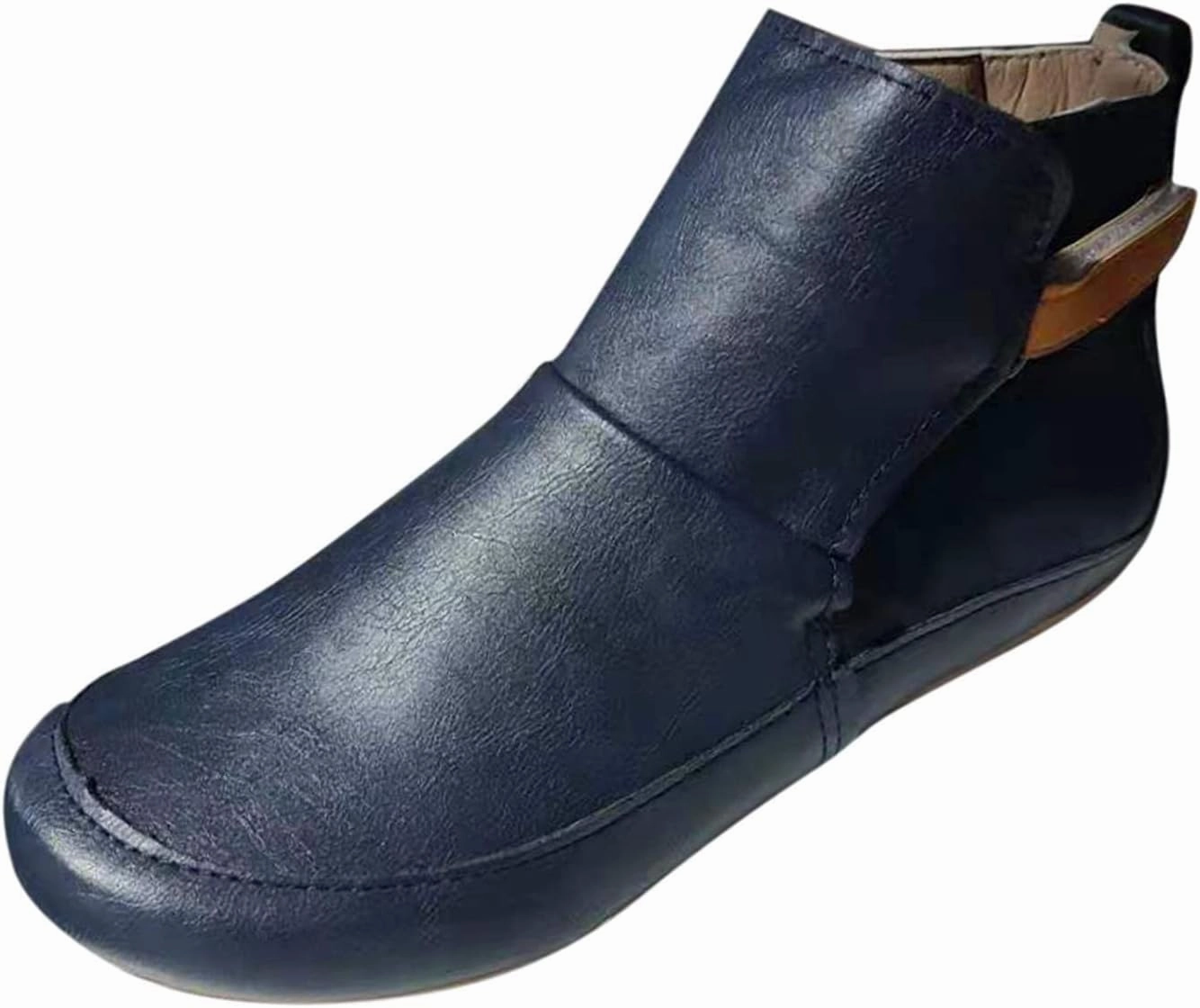 Sexy Thigh High Boots Eduavar Cowboy Boots for Women Cowboy Style, Western Boots Women Leather Round Toe Flat Heel Outdoor Boots with Ankle Strap