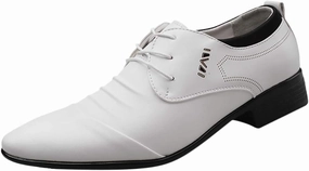 Semi Formal Shoes Men without Laces Shoes Suit Shoe Casual Shoes Male Mens Mesh Sneakers Oxfords Lightweight Shoes (White, 40), 7.5 NULL Borghini Boots