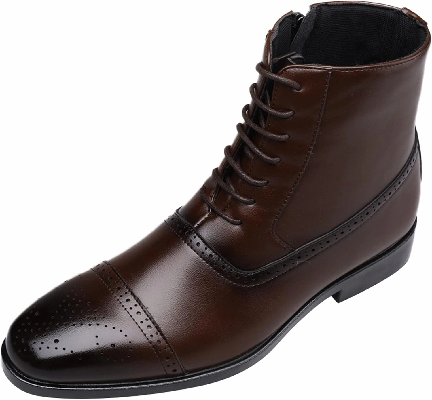 Champion Boots Men's Dress Shoes Loafers Mens Shoes Classic Business Leather Shoes Fashion Casual High Top Lace Up Black Dress Shoes