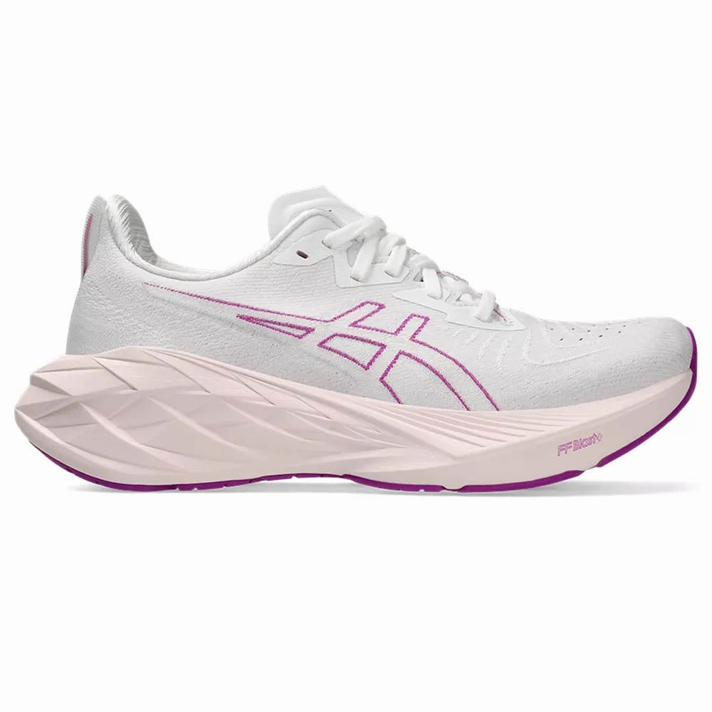 Women's Asics Novablast 4, White/Soothing Sea, 10 B Medium Asics Solution Swift Ff 2 Tennis Shoe Sneaker