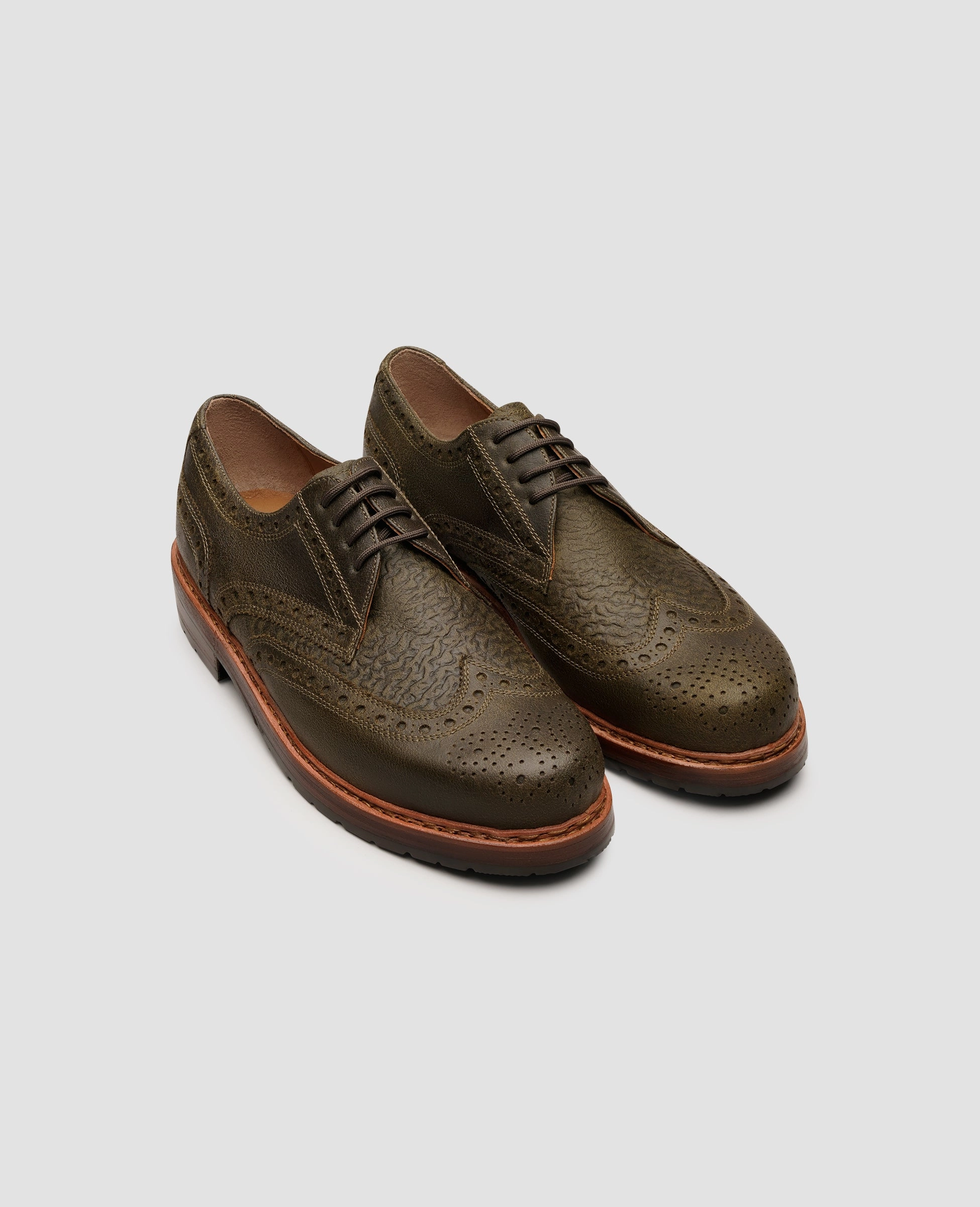 Lace Up Fastening Shoes Rio Full-Brogue PR - Fango