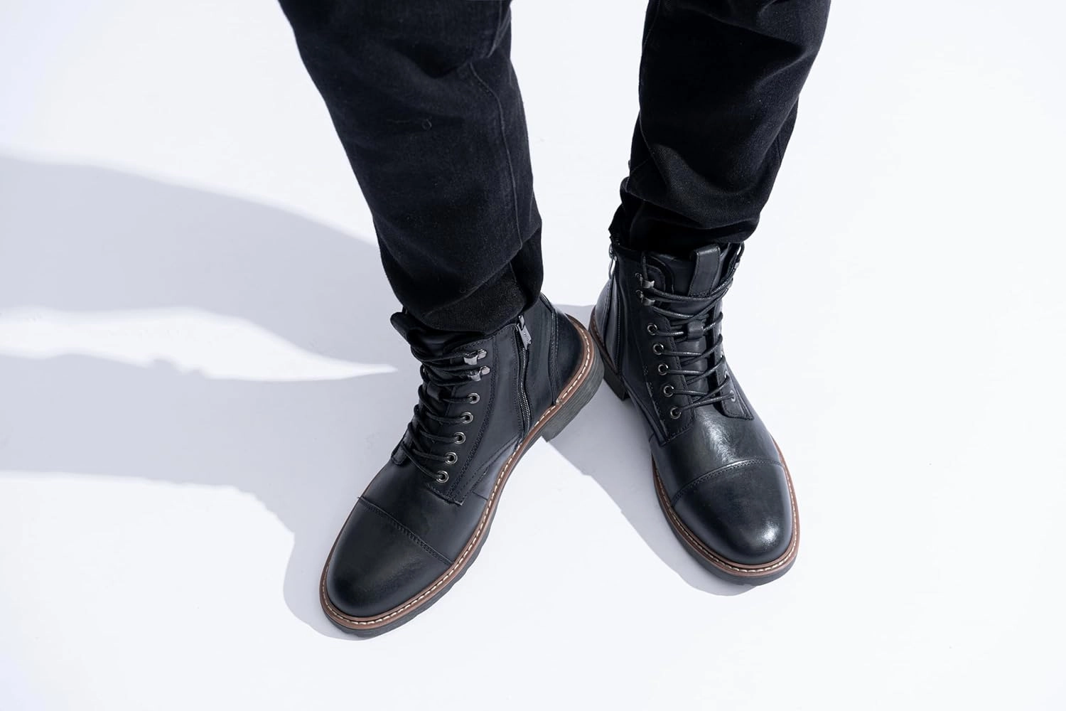 Paris Texas Anja Boots Vostey Mens Boots Motorcycle Casual Boots For Men Zipper Fashion Chukka Boot Mens