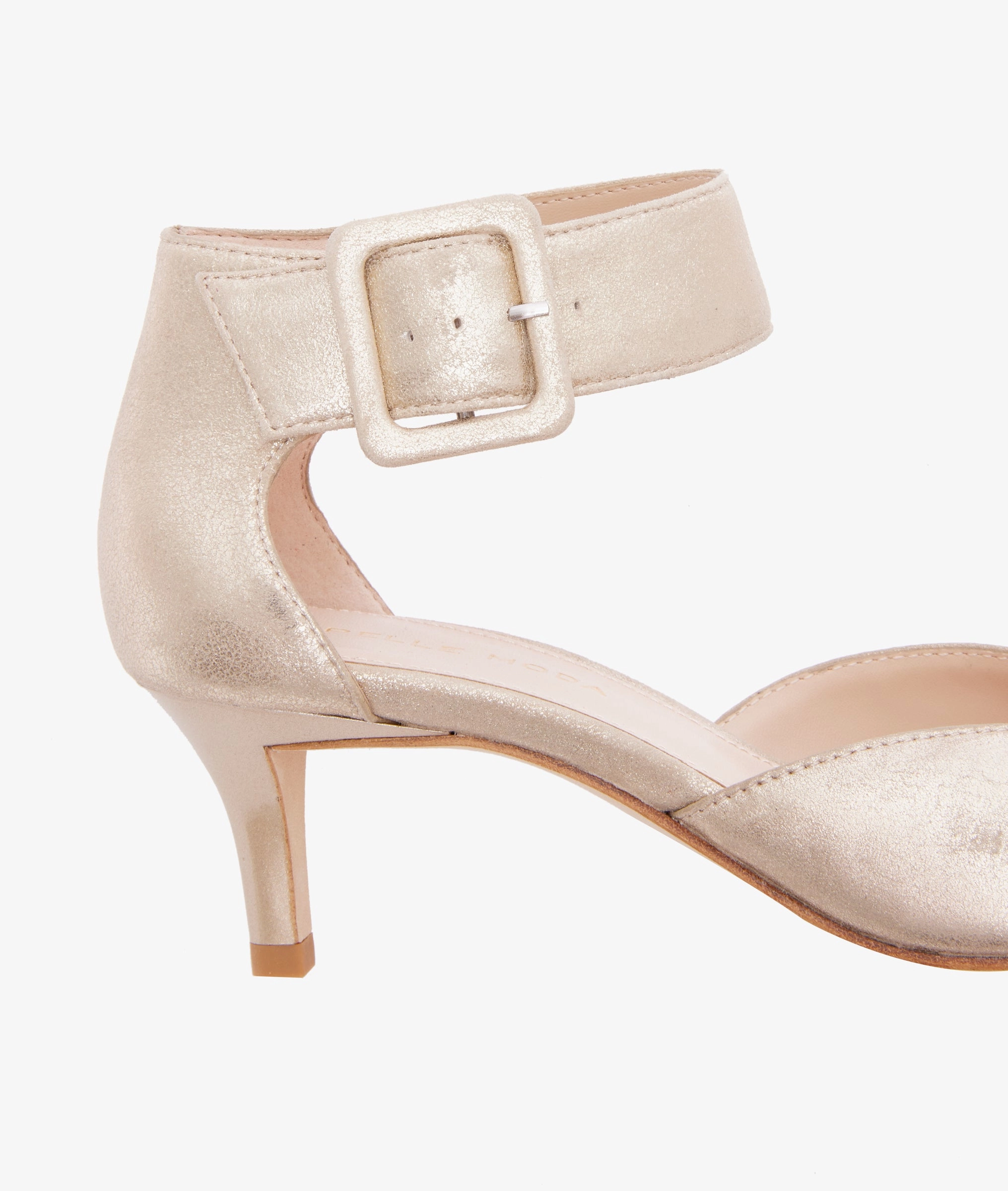 Berlin Low Heel - Gold Cherry Red Brogues