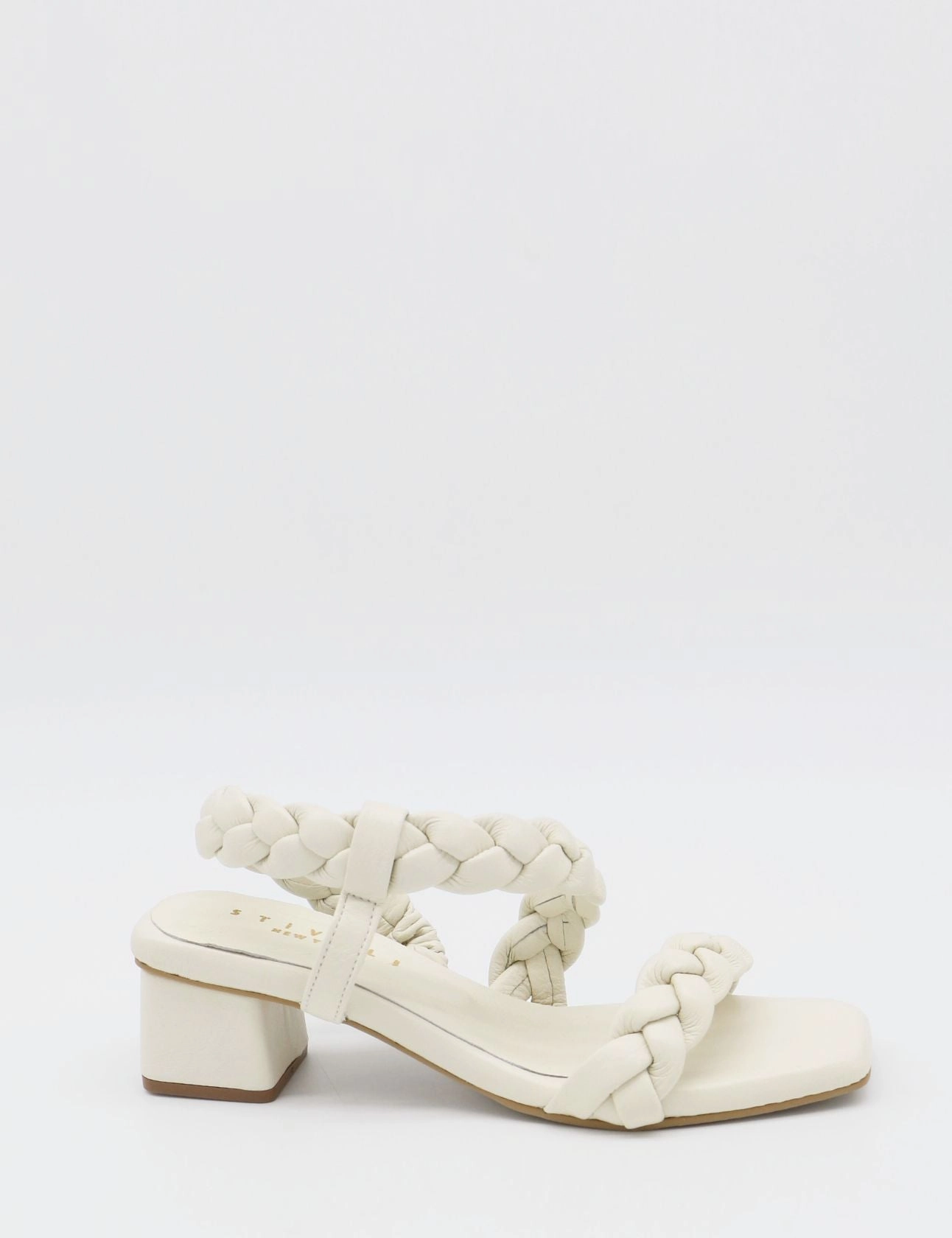 Bamboo Sandals Island braided crochet sandals in white leather women shoes